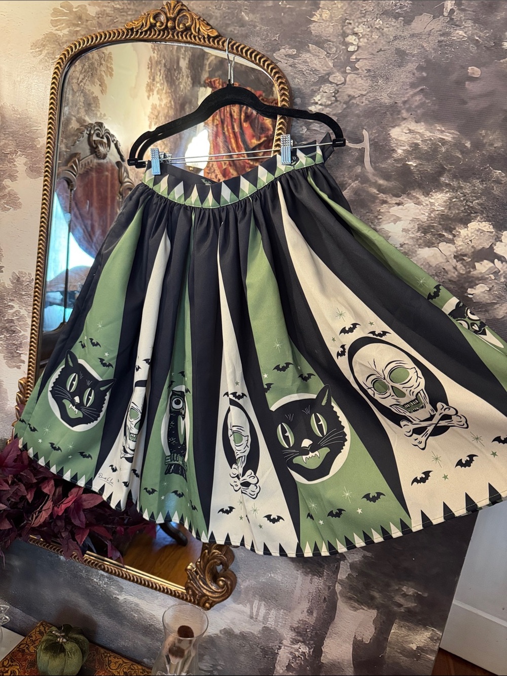The oblong box shop Halloween skirt